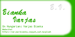 bianka varjas business card